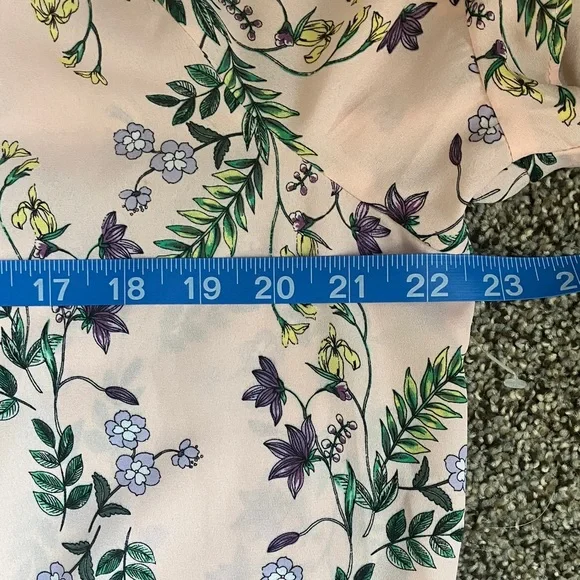 Liz Claiborne Floral Blouse - Pink and Green - Picture 6 of 7